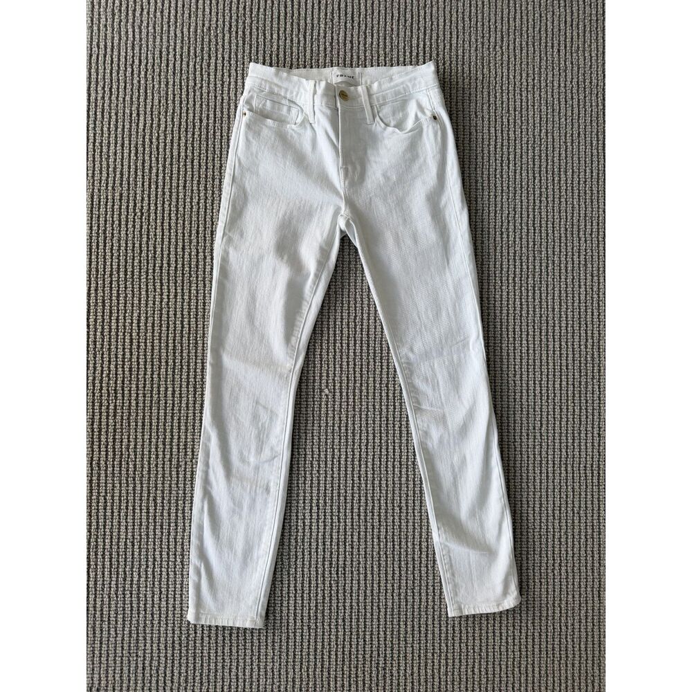 FRAME Le Skinny de Jeanne White Skinny Jeans Size 24